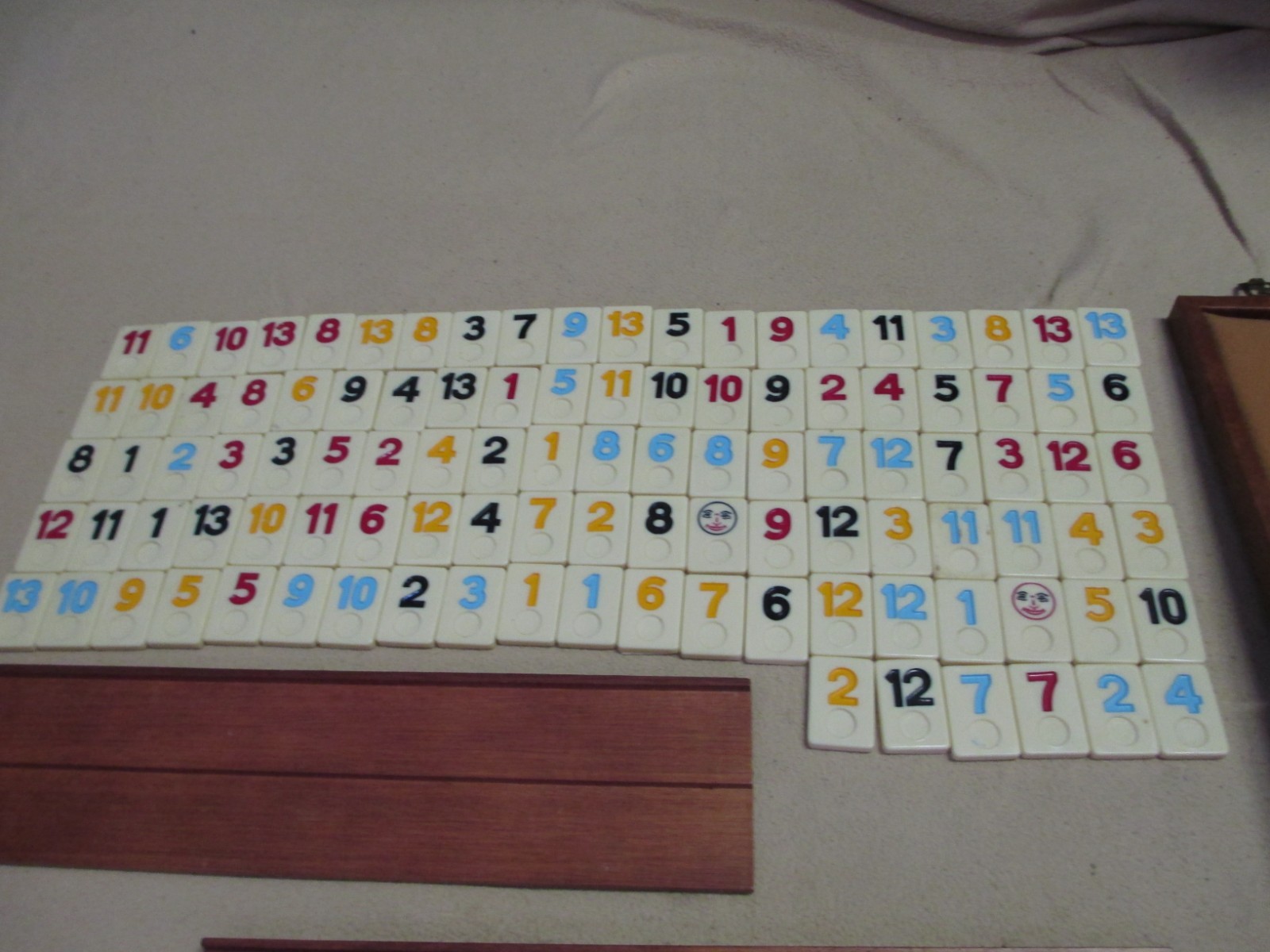 Vintage Mahjong Rummy tile set, 106 in case, 3 trays