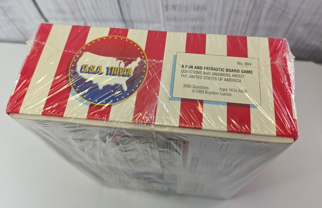 USA TRIVIA GAME a Fun and Patriotic Board Game 1989 Vintage
