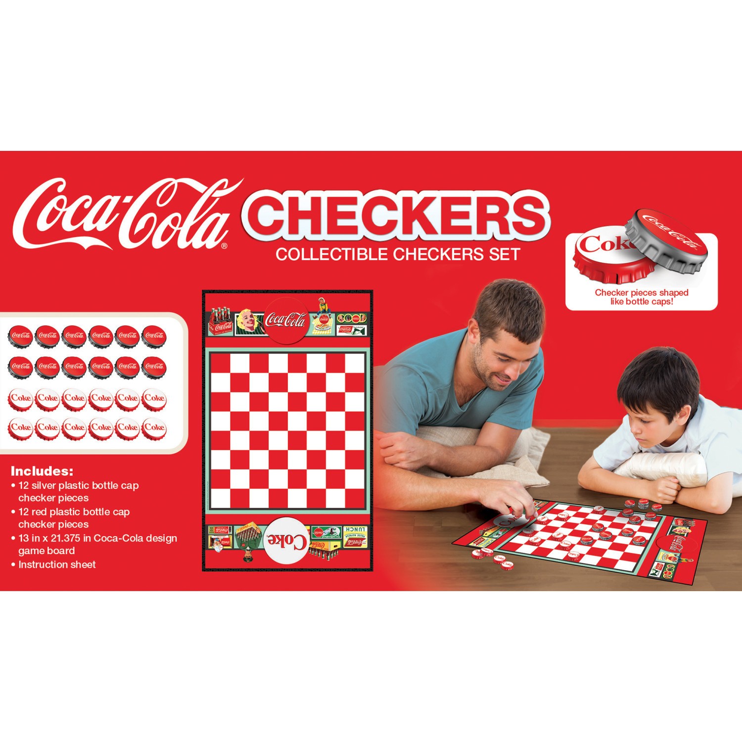 MasterPieces – Coca-Cola – Officially Licensed Checkers Board Game