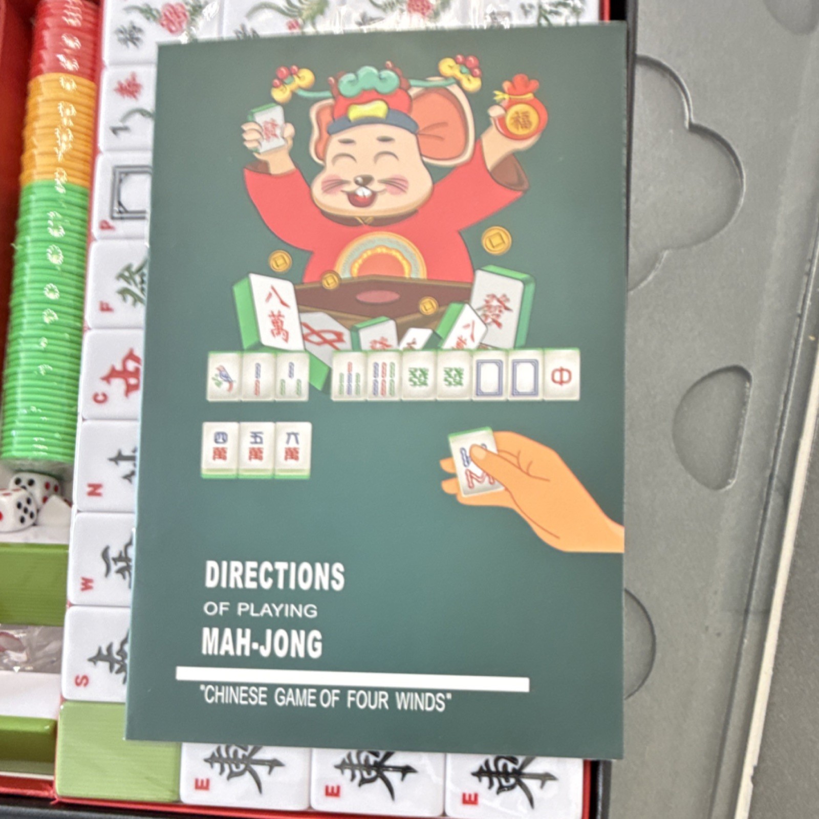 Mose Cafolo Mahjong Complete Set with Case, Professional Tile Game