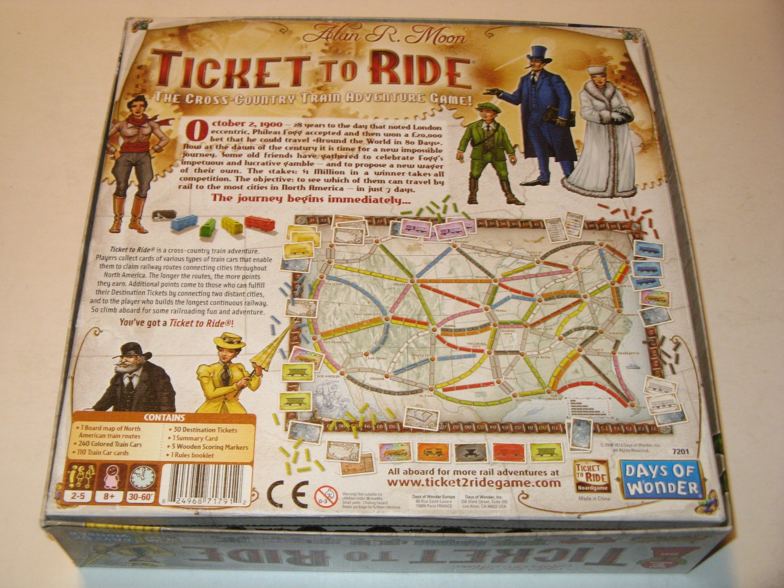 Ticket to Ride core base board game family kids Days of Wonder