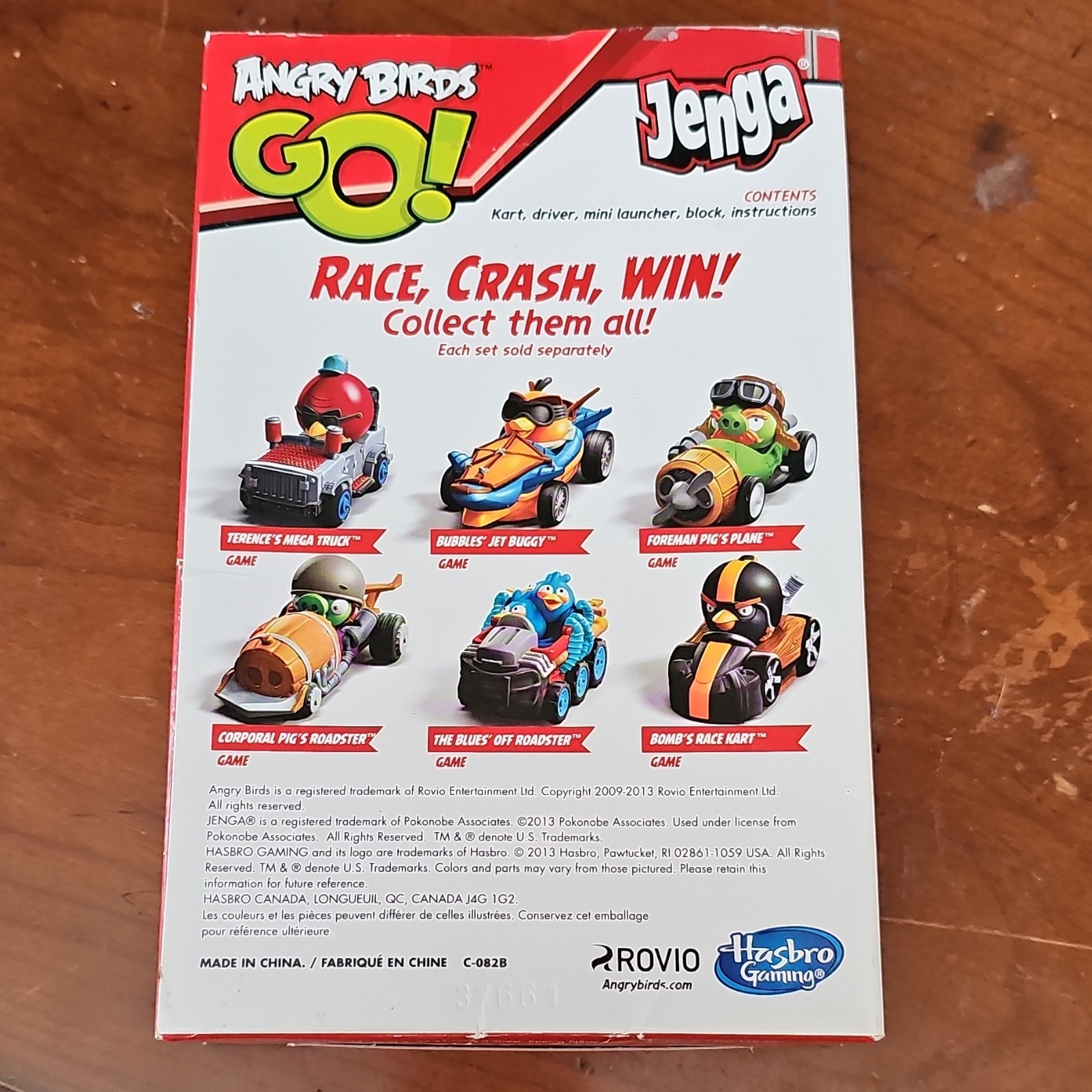 Hasbro Gaming Rovio Angry Birds Go! Bubbles’ Jet Buggy Kart Game 6+ 1-2 Players