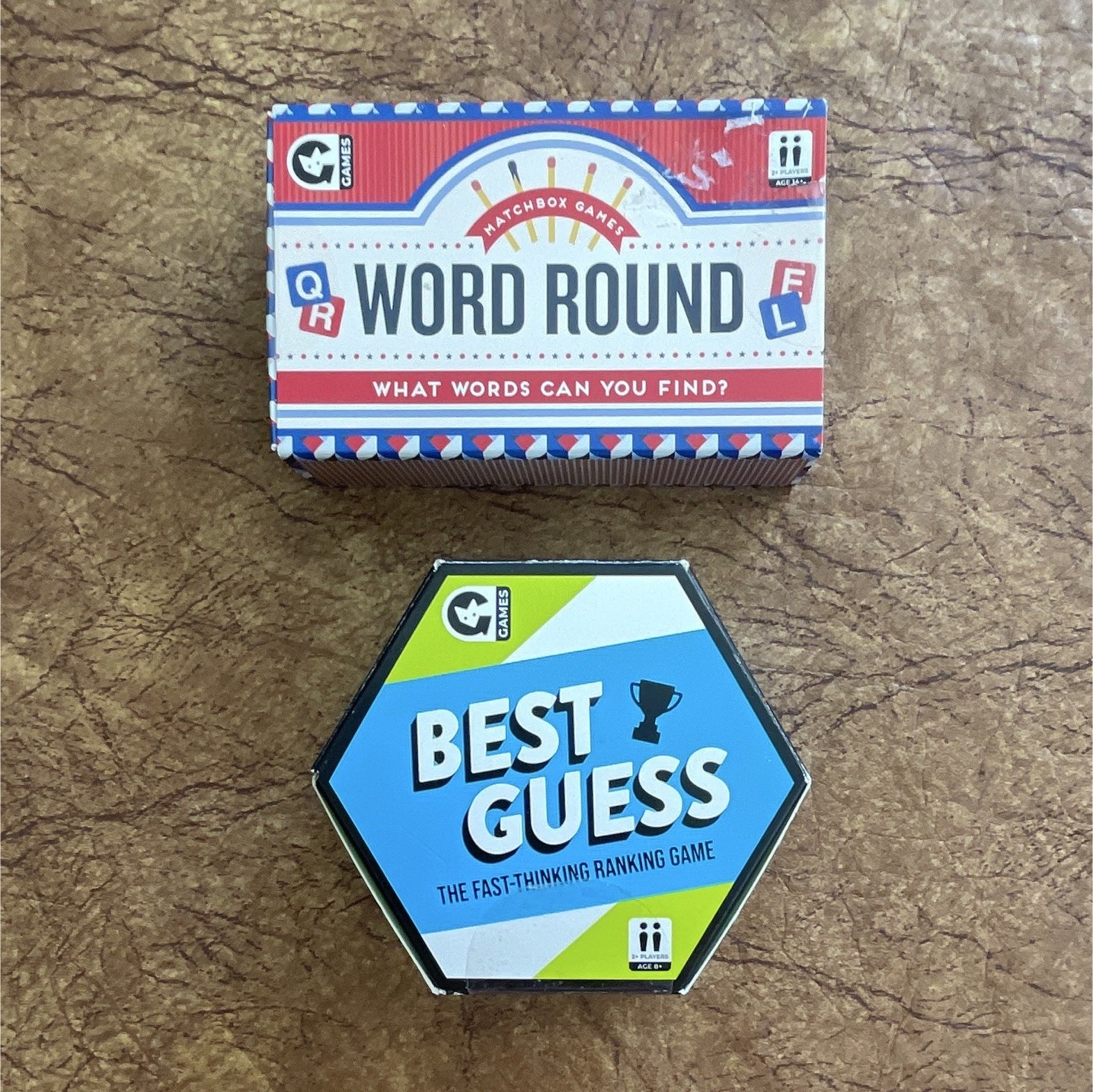 Ginger Fox Games Word Round Matchbox Card Game, Word Theme, Ages 14+, 2+ Player