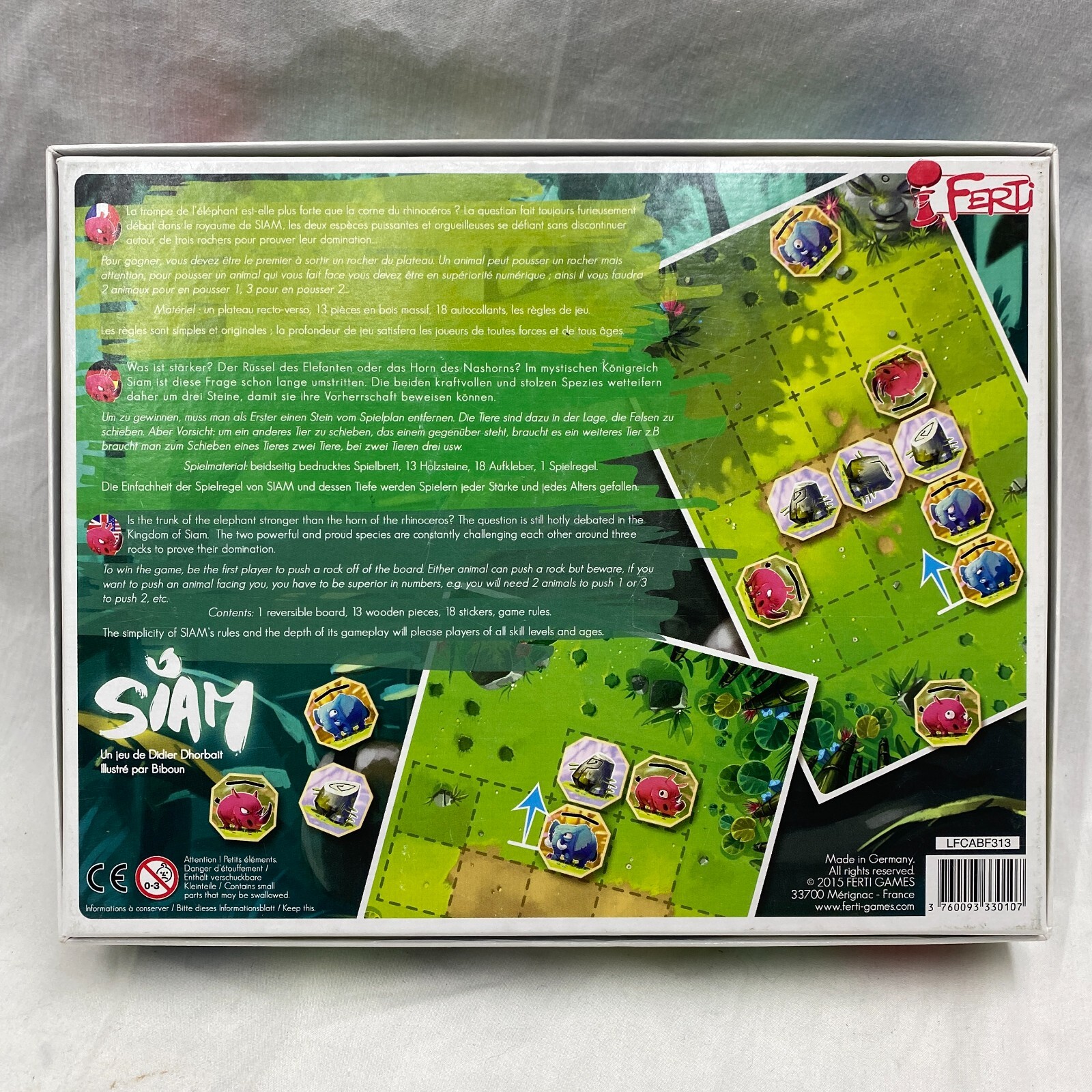 Siam + Sensei Board Game Ferti Games 2015 EX/EX
