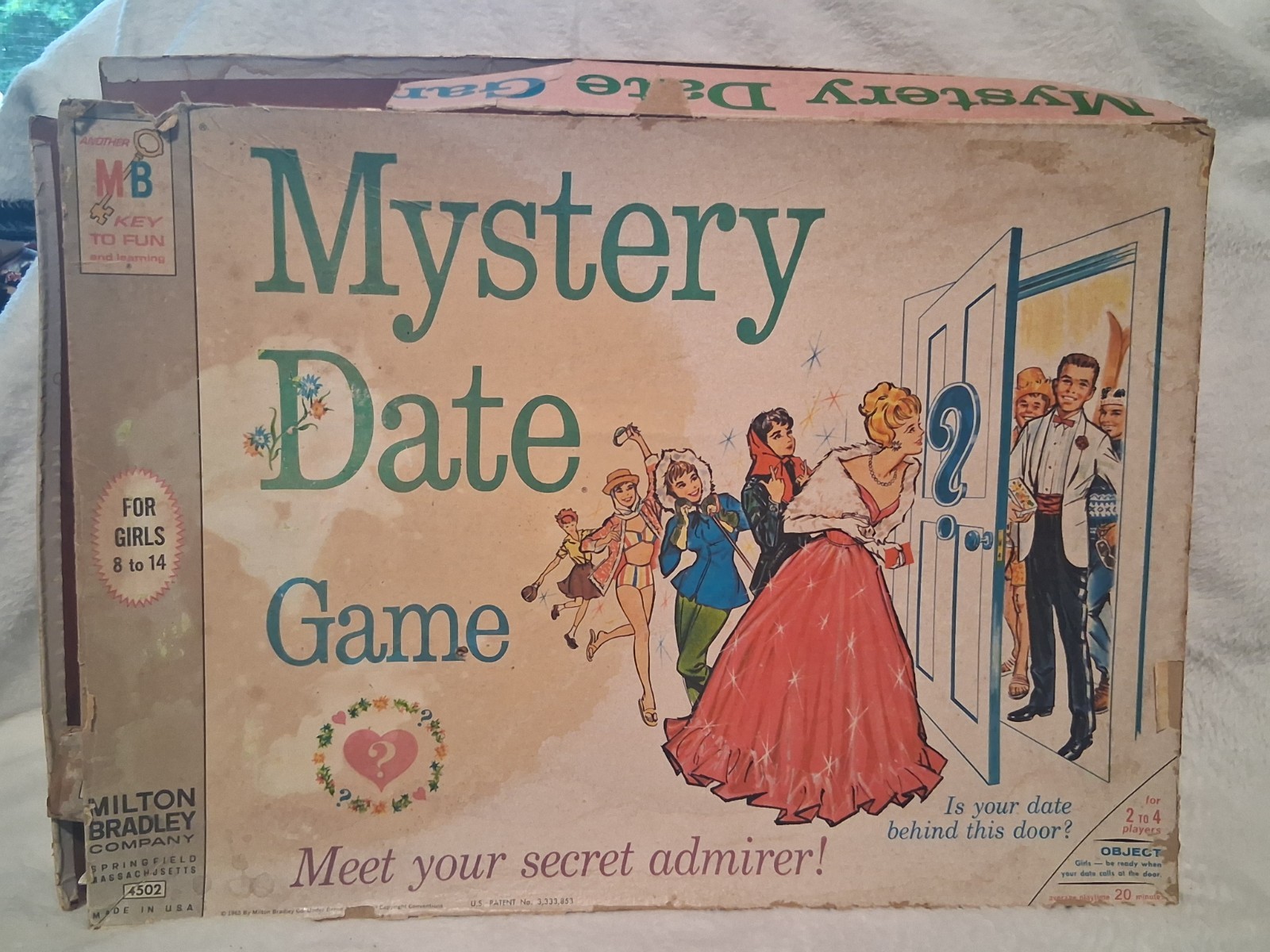 Vintage Milton Bradley Mystery Date Board Game 1965 Complete Game
