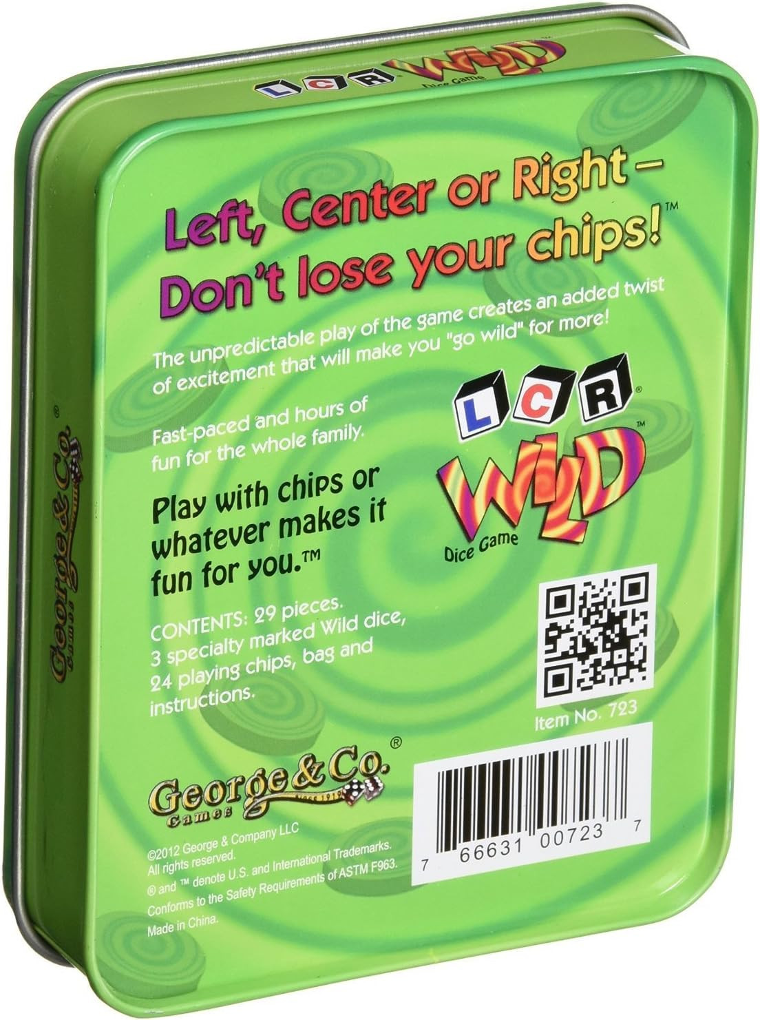 and Company GEO0723 LCR (R) Wild Dice Game