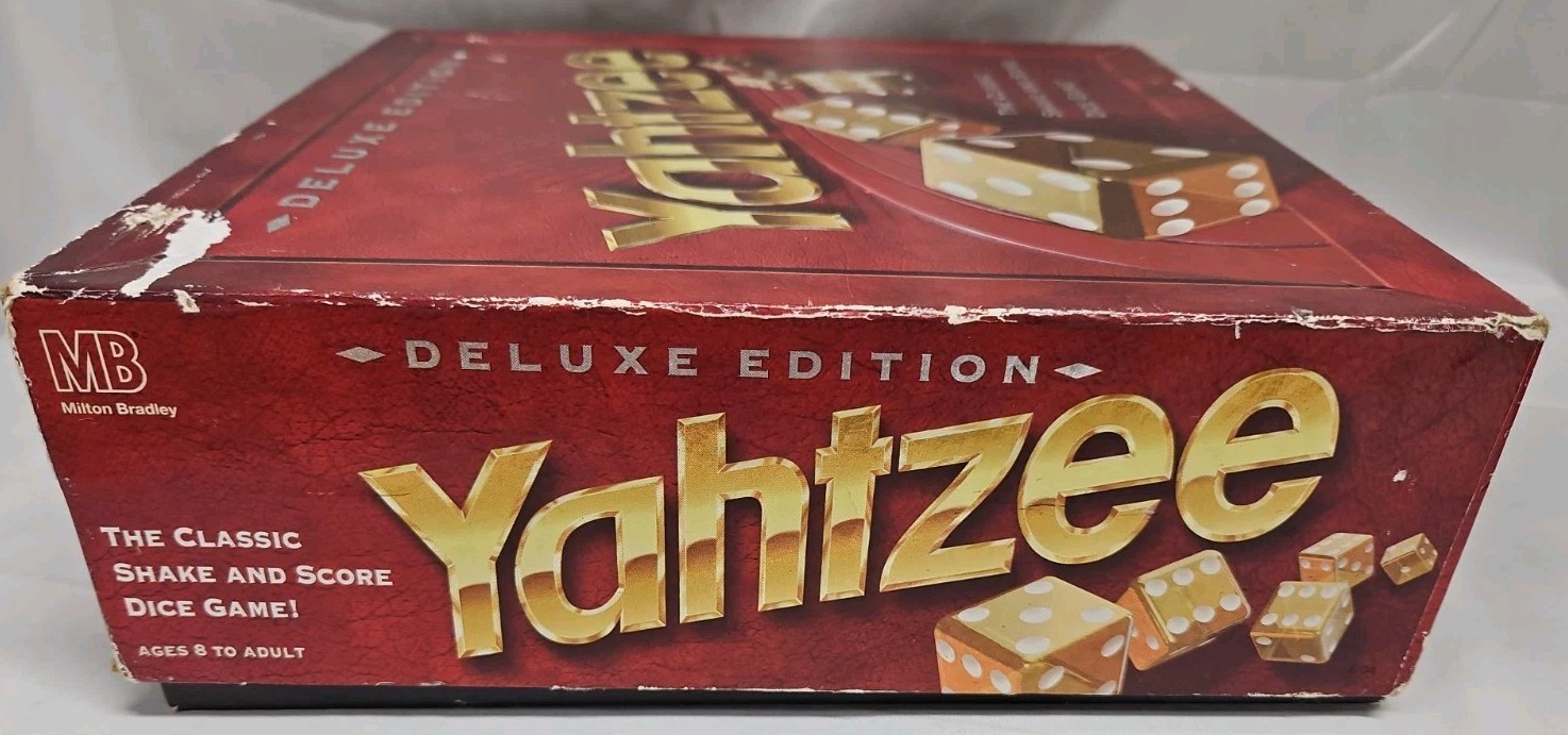 Yahtzee Deluxe Edition Gold Dice Vintage 1997 Game Shake, New Pencils Complete
