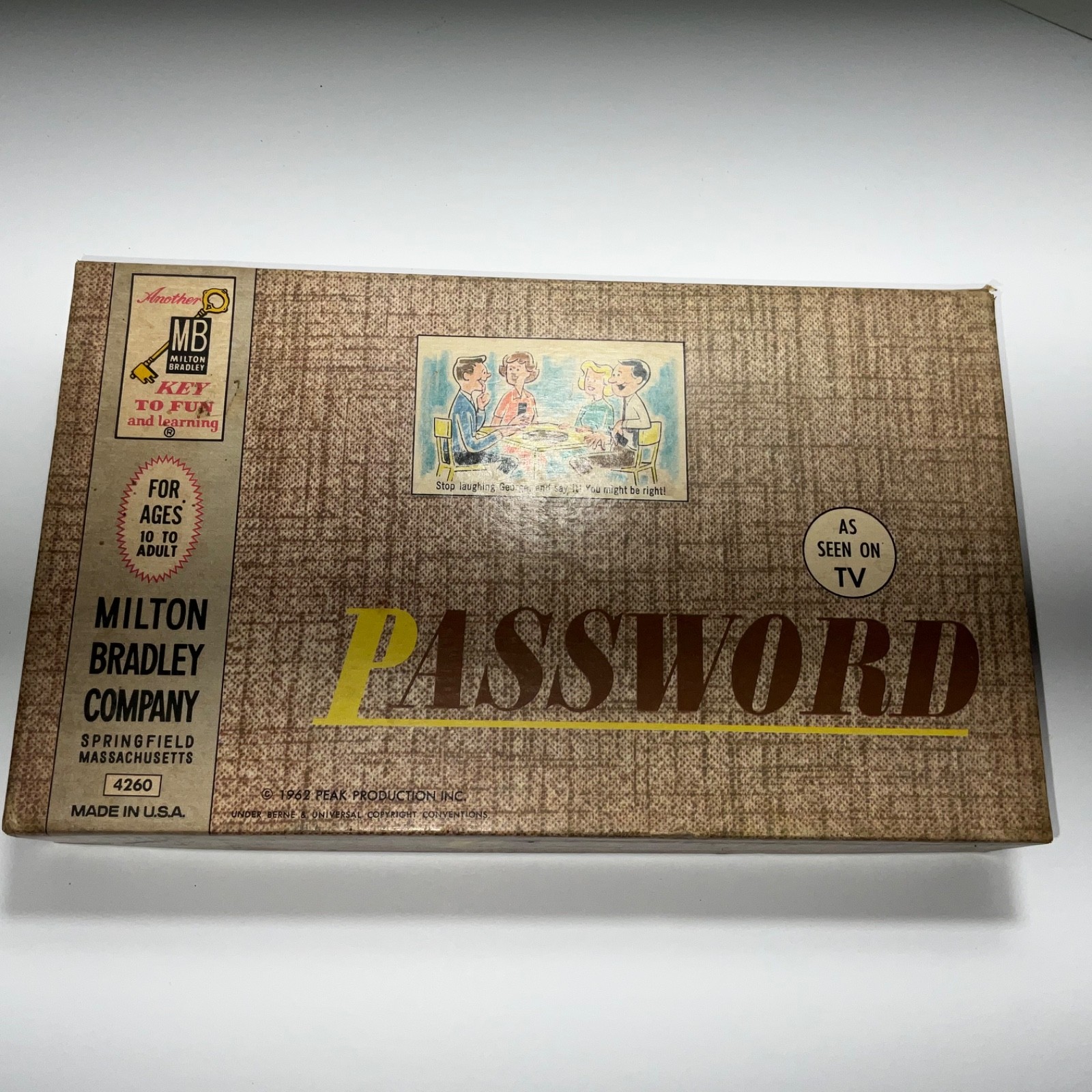 Vintage 1962 Milton Bradley Password Game #4260 COMPLETE Made In USA