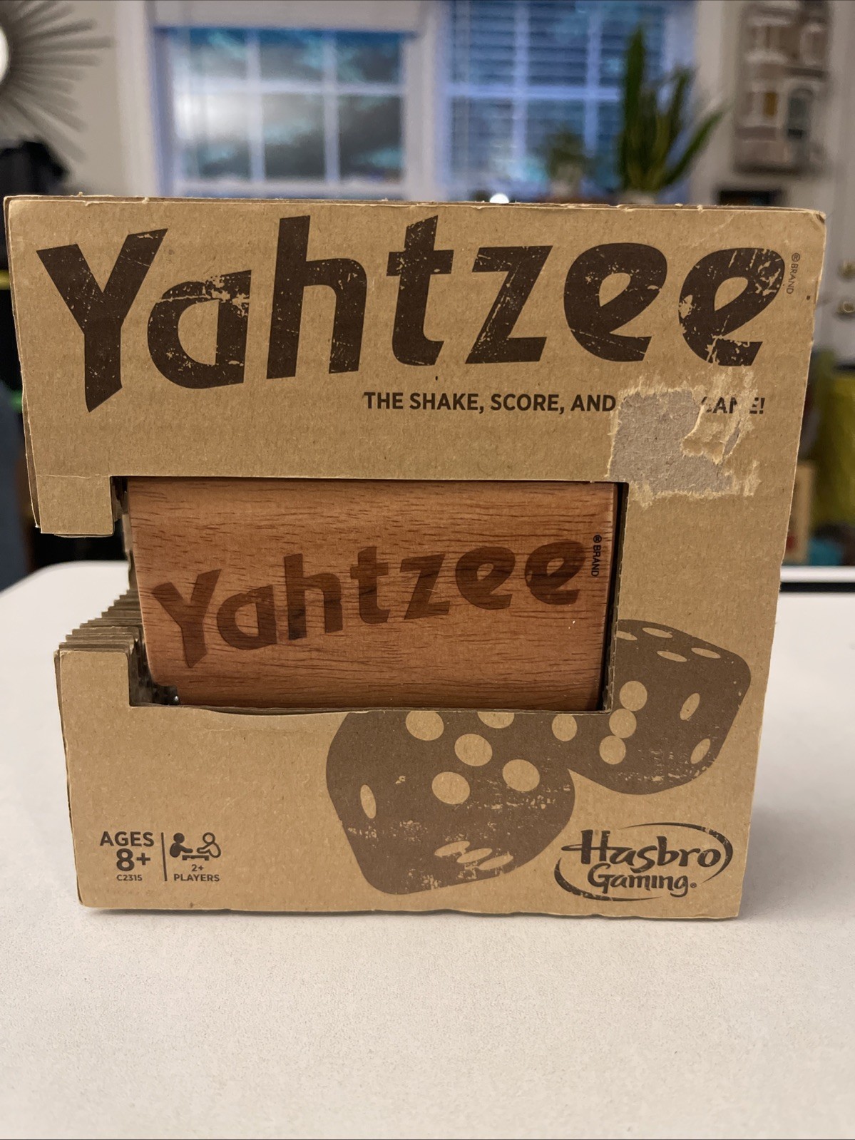 Rare HASBRO 2016 YAHTZEE Wooden 3D Box TRAVEL Edition DICE GAME Target