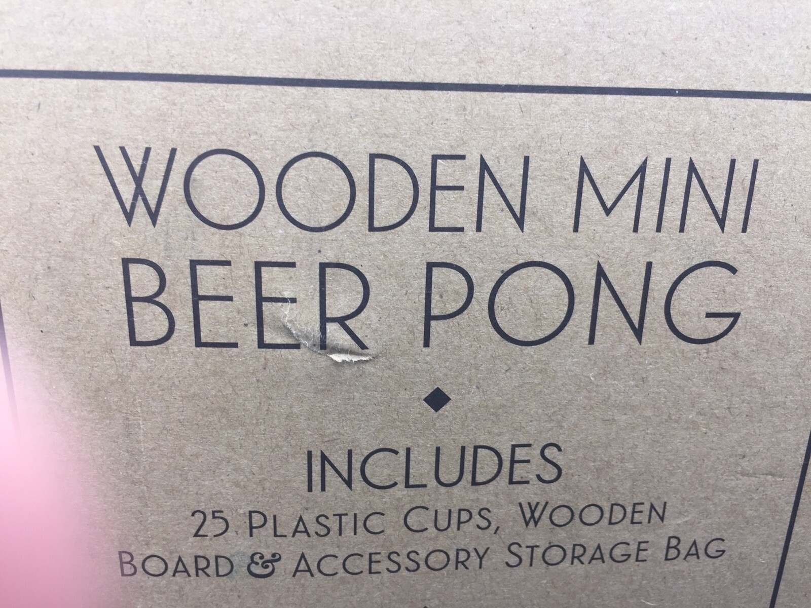 WOODEN MINI BEER PONG PARTY GAME BY STUDIO MERCANTILE