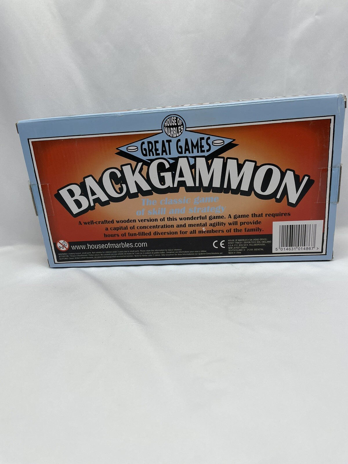 Wooden Backgammon House of Marbles Game