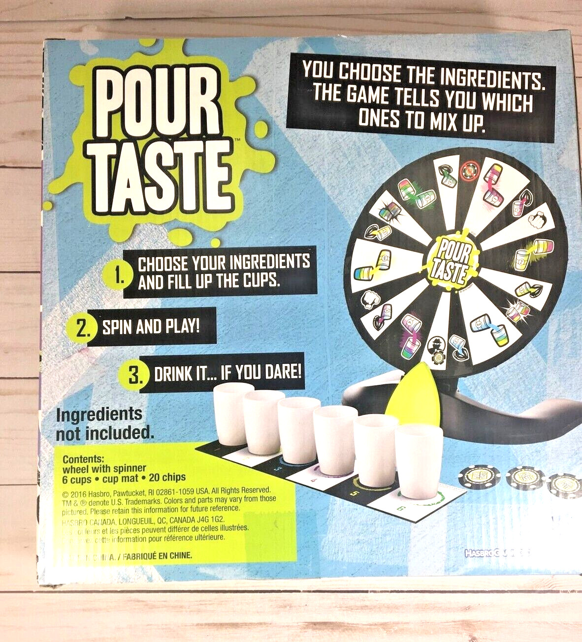 POUR TASTE Drinking Drink Up Board Party Game Interactive Hasbro Multi-Player