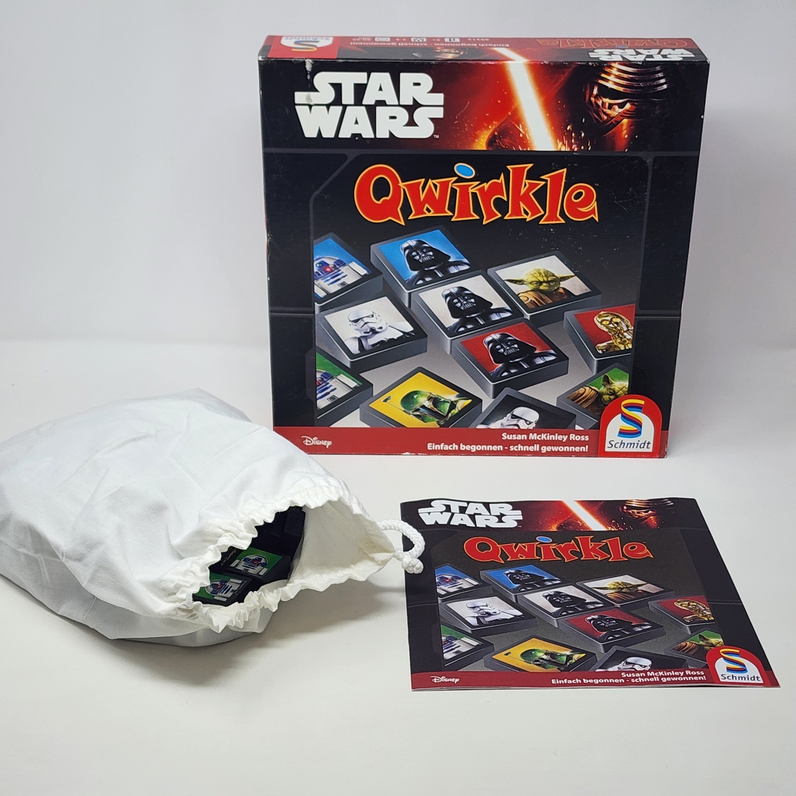 Star Wars Qwirkle European Edition Strategy Board Game Schmidt 2015 Complete OOP