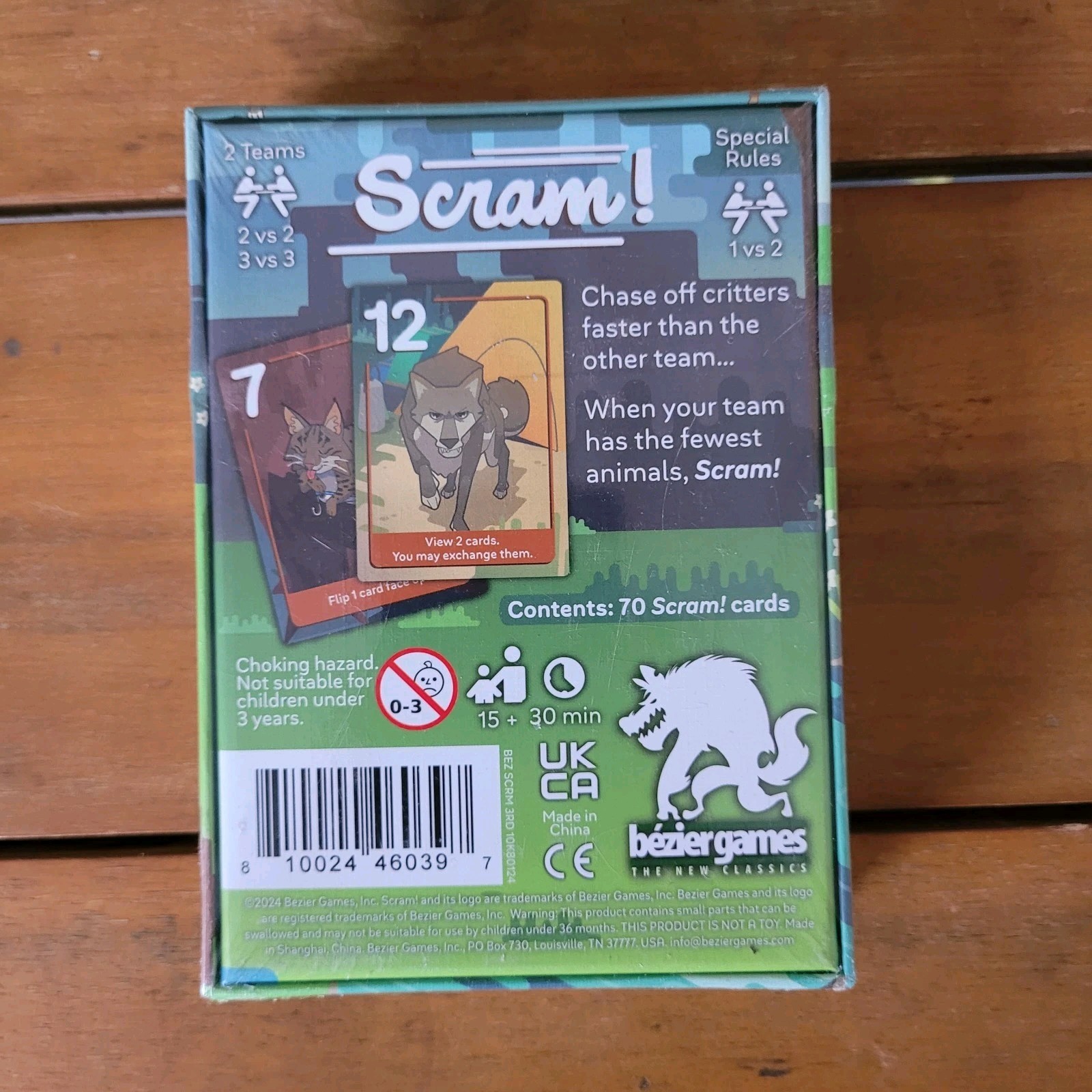 Scram! by Bezier Board Games NEW SEALED CARD GAME with Awesome Art & Critters