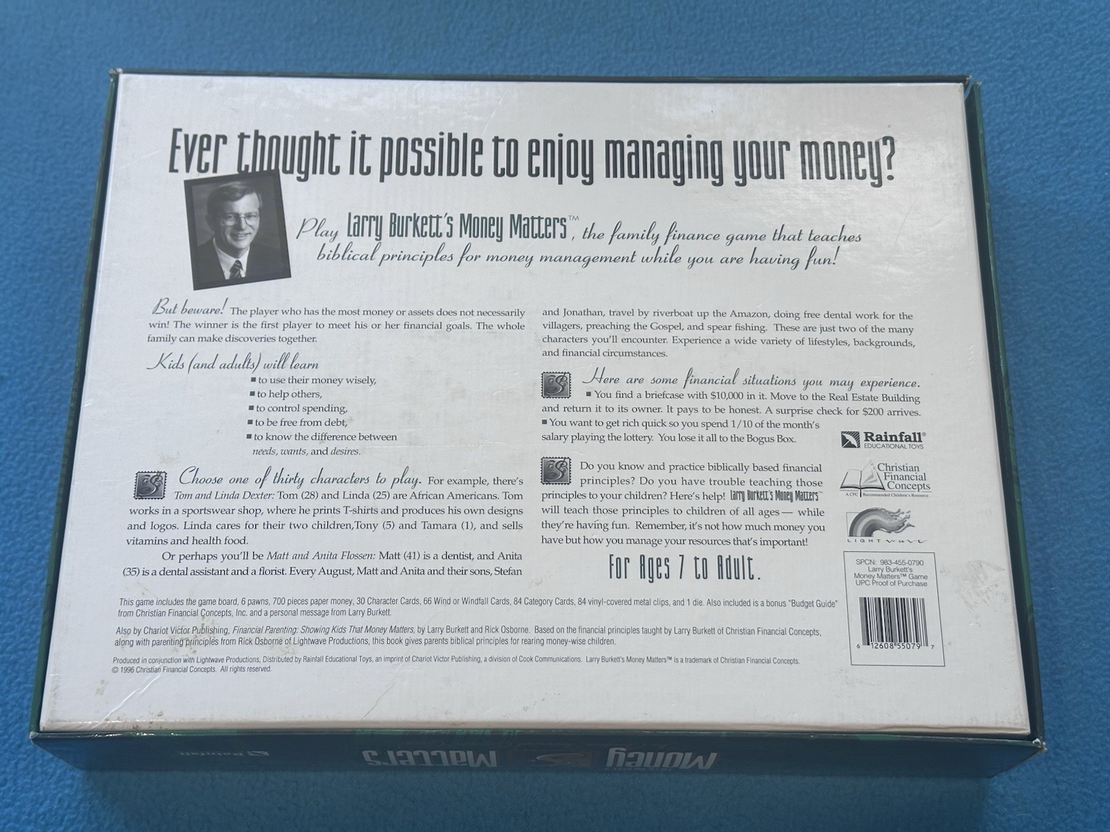 Vintage 1996 Larry Burkett’s Money Matters Christian Financial Concepts Game