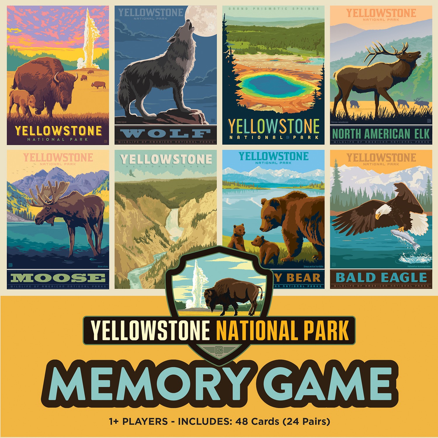 MasterPieces – Yellowstone National Park Officially Licensed Memory Game