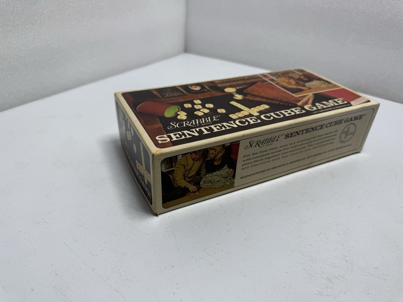 Vintage Scrabble Sentence Cube Game 1971 Selchow & Righter Excellent Condition!