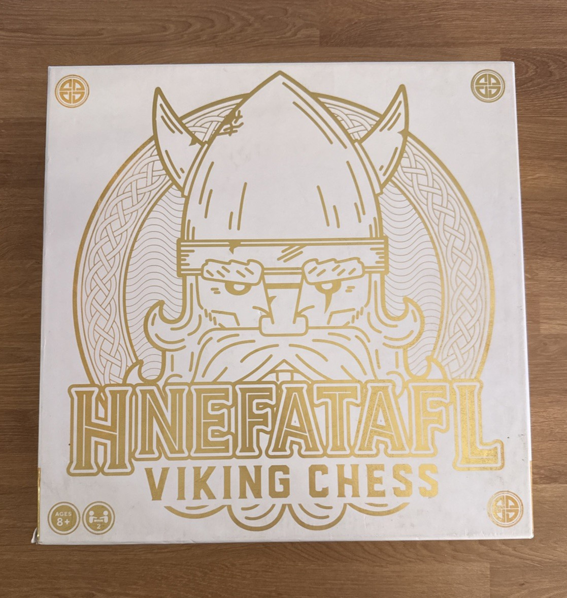 Hnefatafl Viking Chess Strategy Board Game Wooden Ages 8+ Complete Marbles Brain