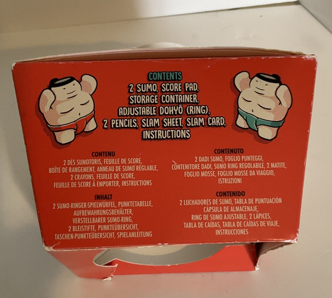 Ridley’s Games Sumo Slam Wrestler Roll & Toss Game With Carrying Case NIB