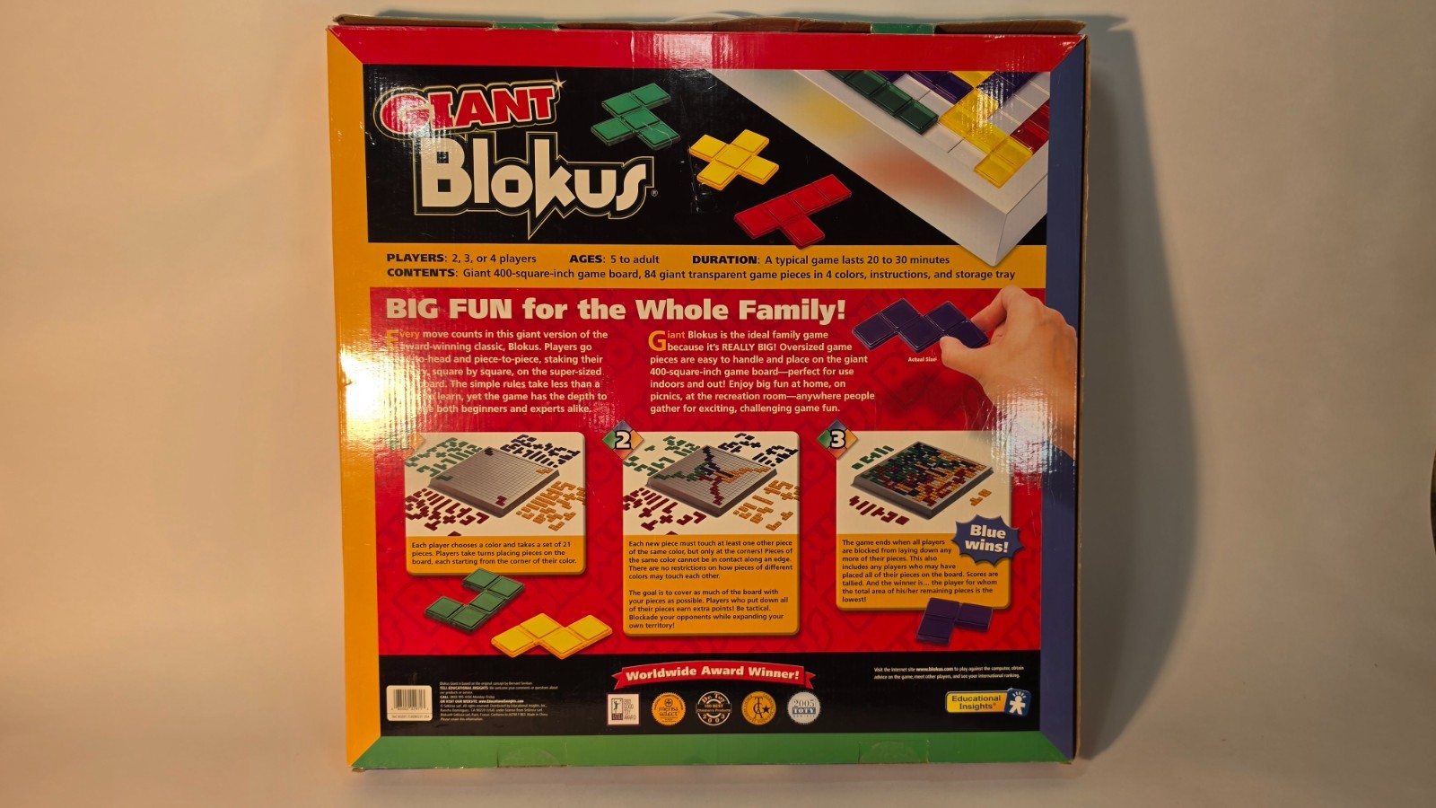 *RARE* GIANT BLOKUS Board Game Mattel Educational Strategy 100% Complete