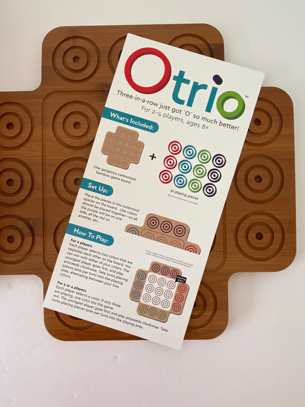 Otrio Wooden Board Game Complete Marbles Brain Workshop Complete Tic Tac Toe Fun
