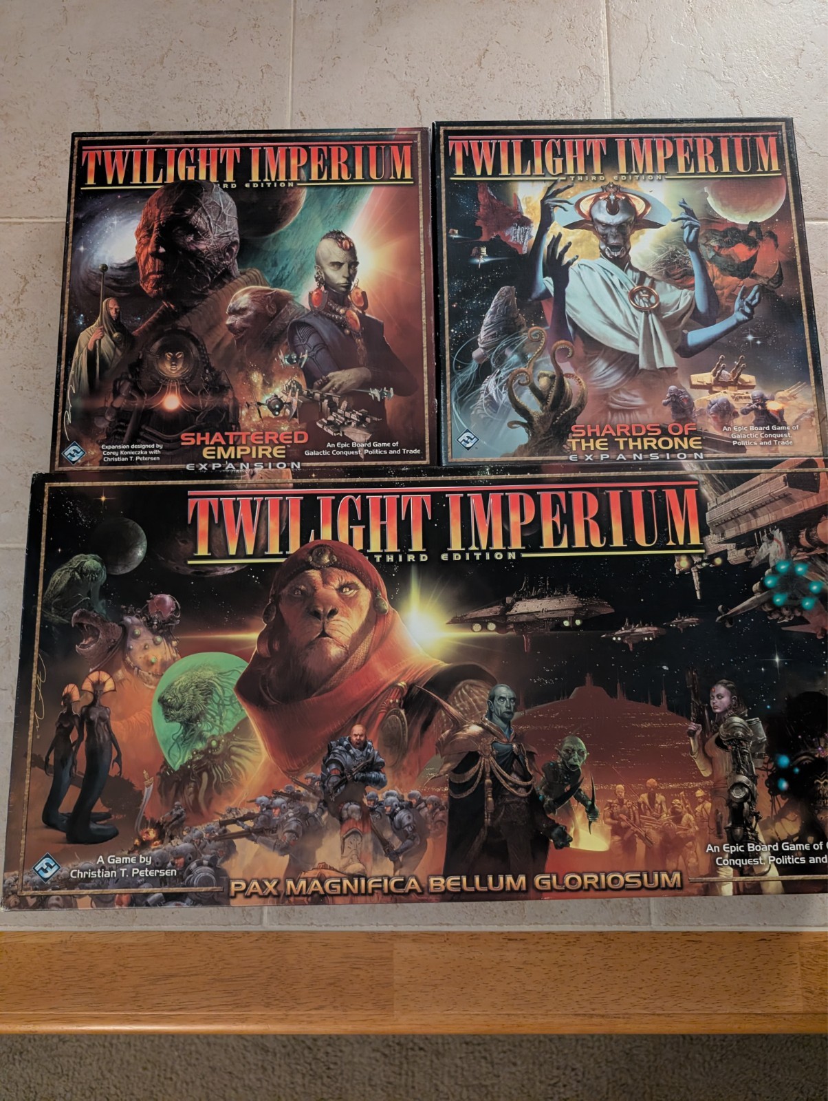 Lot of Twilight Imperium 3rd Ed w Both Expansions 2011 FFG Board Game Complete
