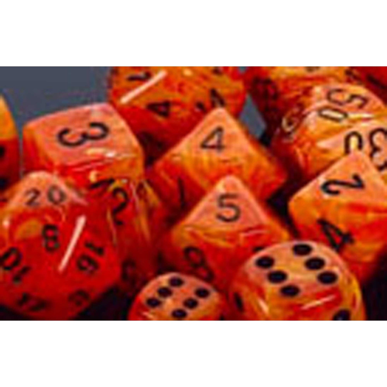 12mm d6 Dice Block: Vortex Dice Orange with Black