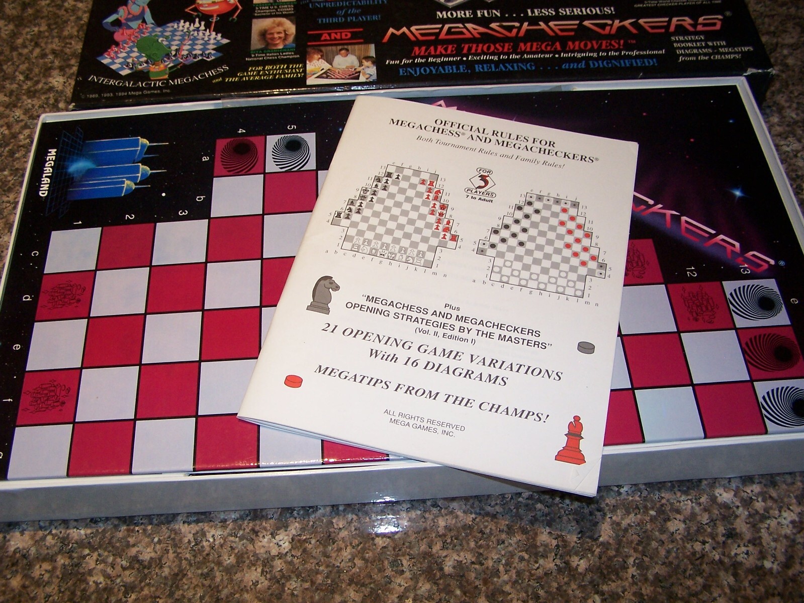 Megachess For 3 Players , With Megacheckers Two Games In One, Board Game – NEW