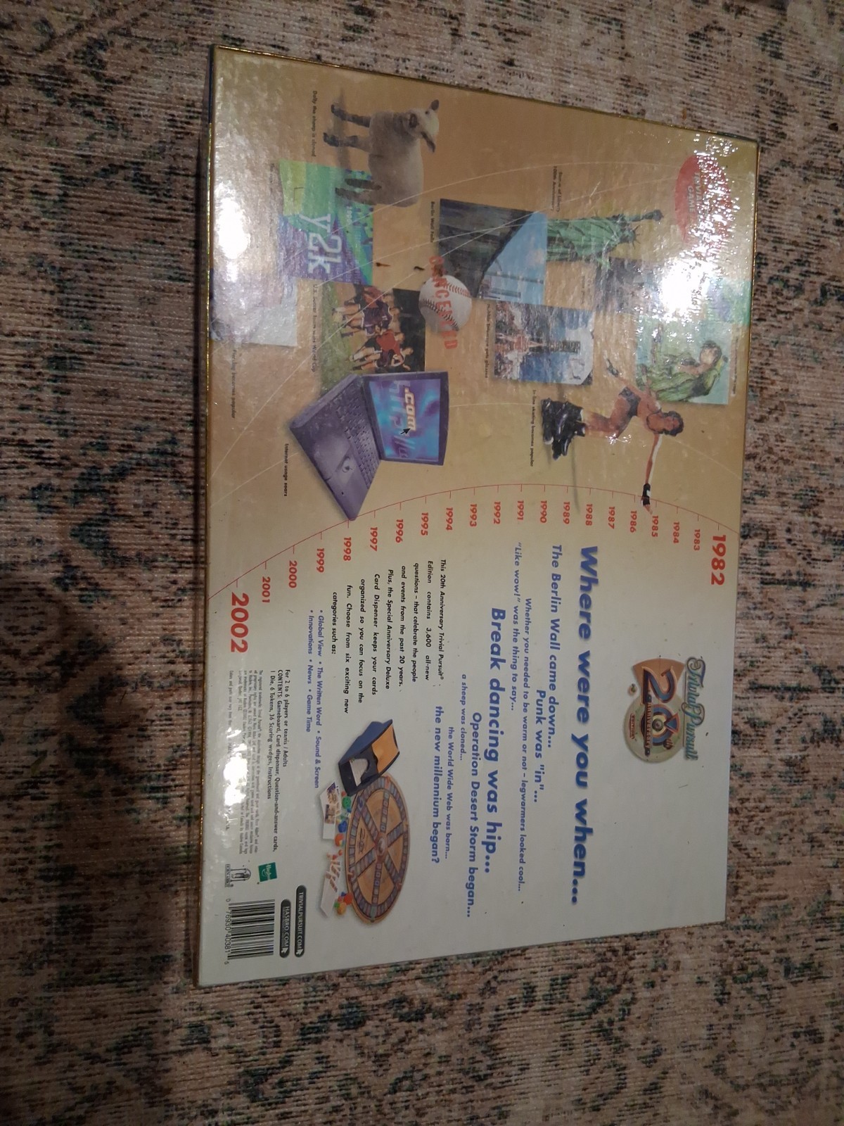 Trivial Pursuit 20th Anniversary Edition 2002 Hasbro Board Game – Complete
