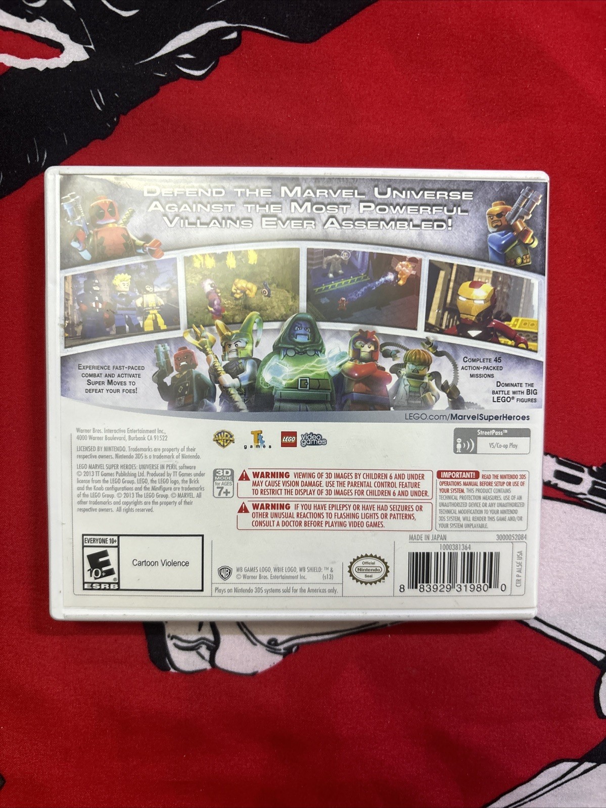 Marvel Super Heroes Universe In Peril (Nintendo 3DS Replacement Game Case Only))