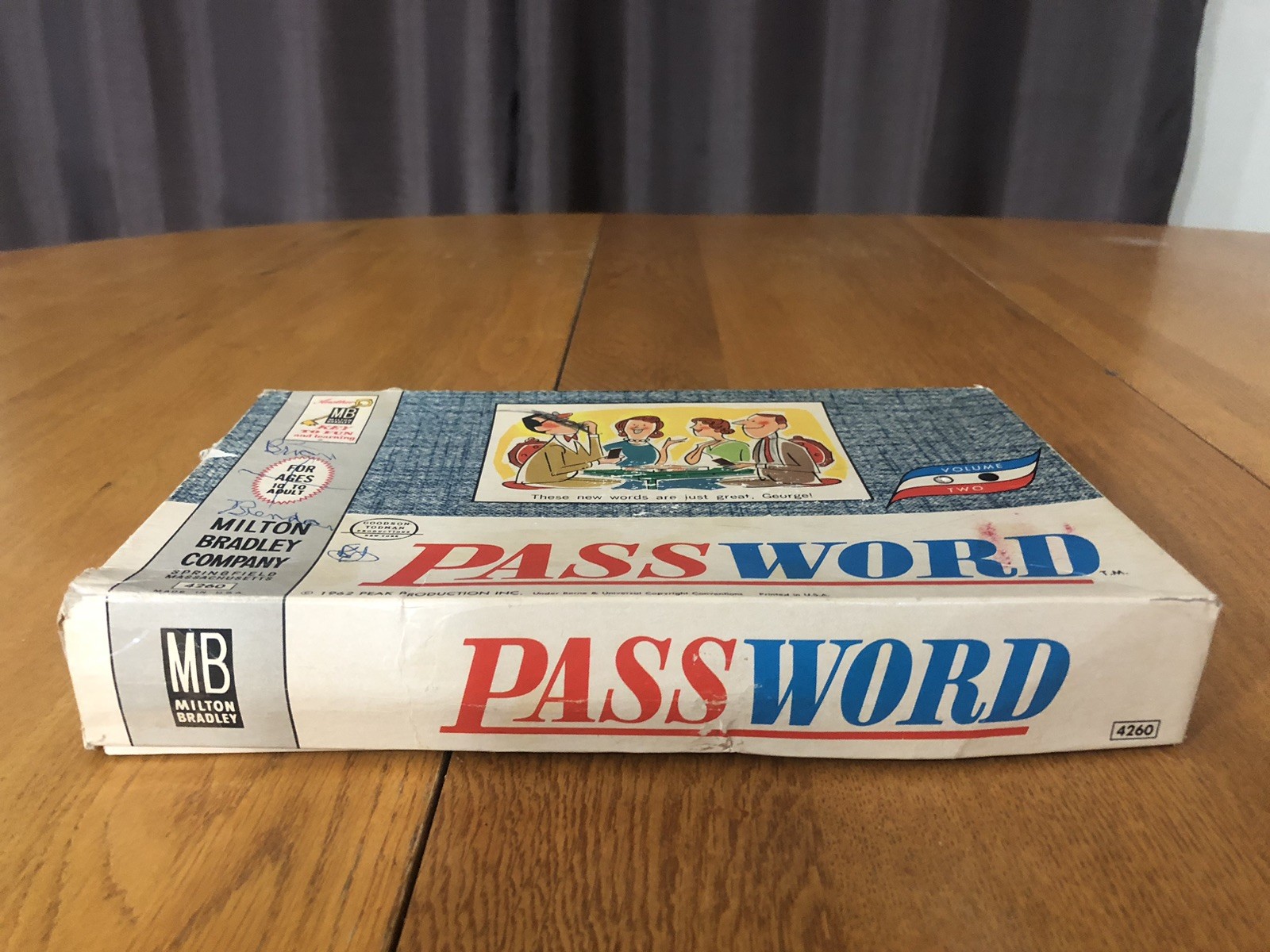 VINTAGE 1962 PASSWORD VOLUME 2 MILTON BRADLEY GAME #4260 USA MADE