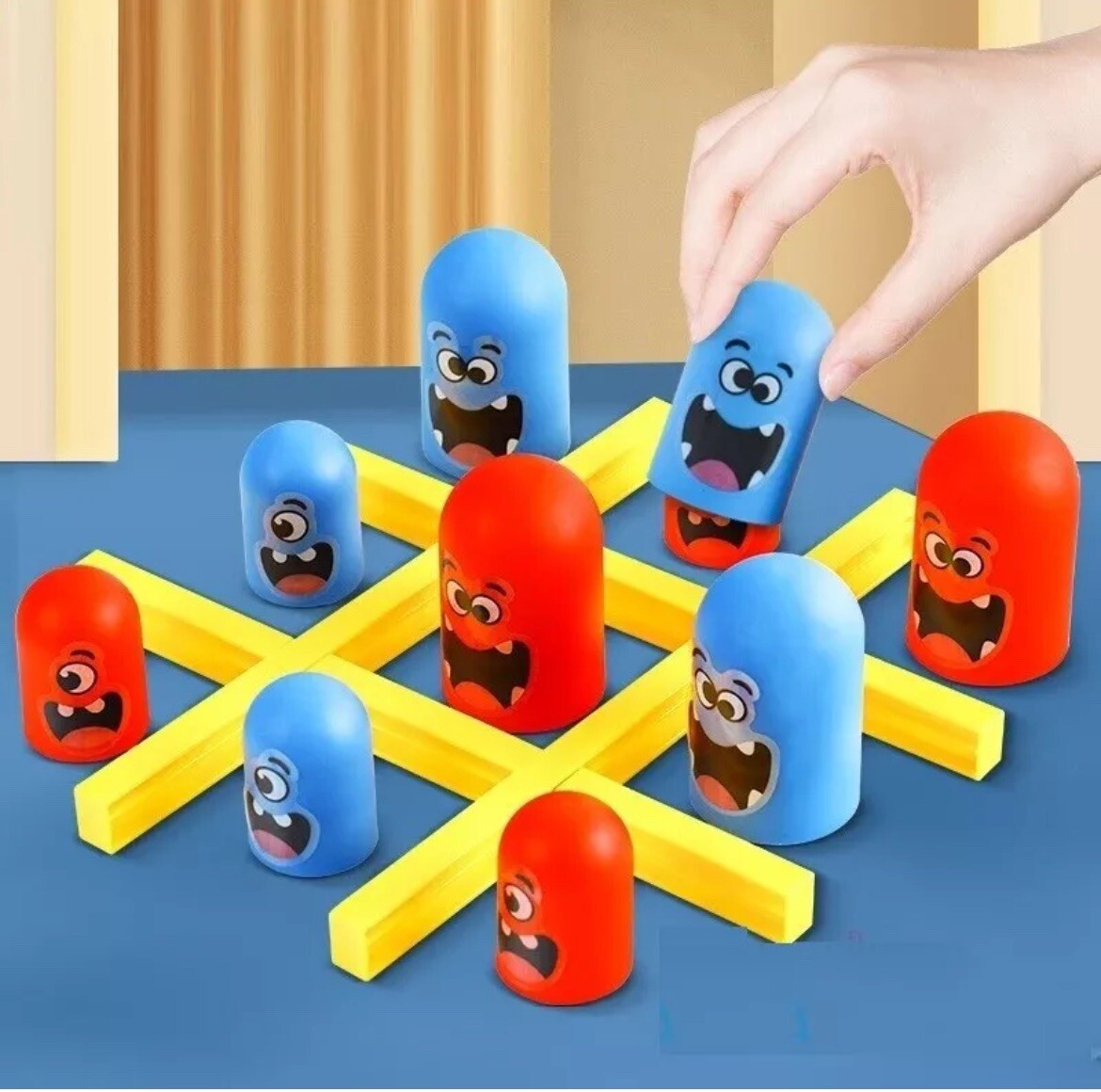 Tic Tac Toe Big Eat Small Gobble Board Game Parent-Child Interactive Educational