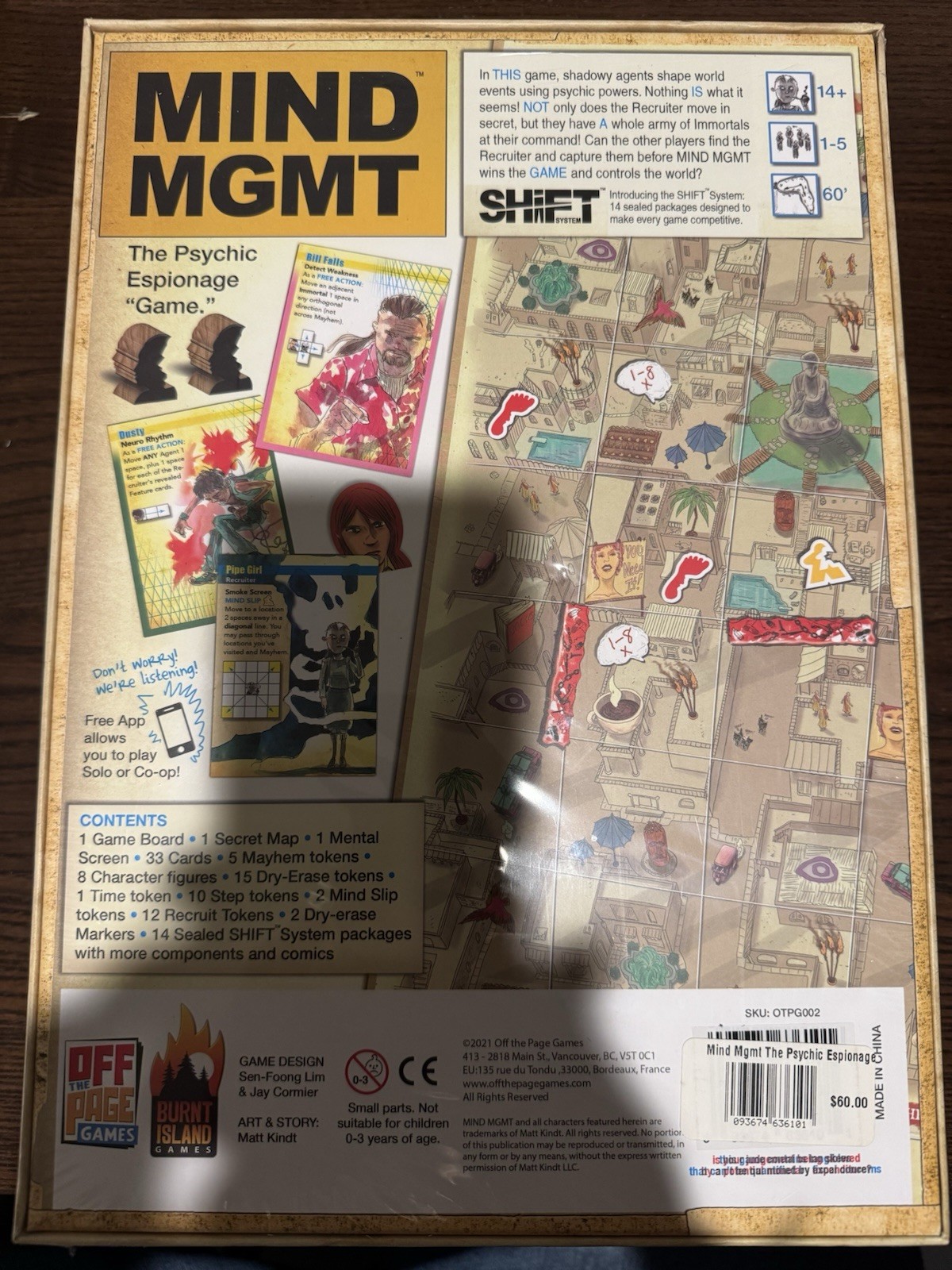 Mind MGMT: Off the Page Games Board Games