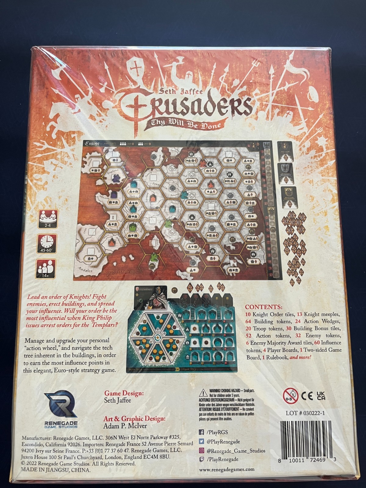 Crusaders: Thy Will Be Done Board Game by Renegade Game Studios (New, Sealed)