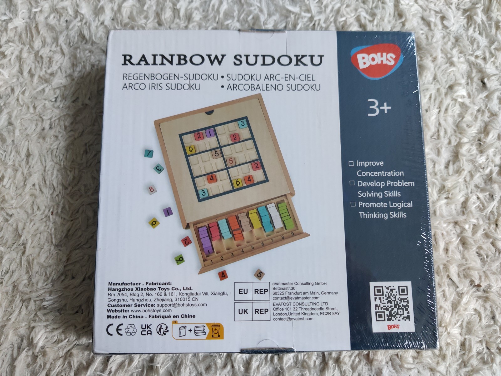 BOHS Rainbow Sudoku Easy To Hard 3 In 1