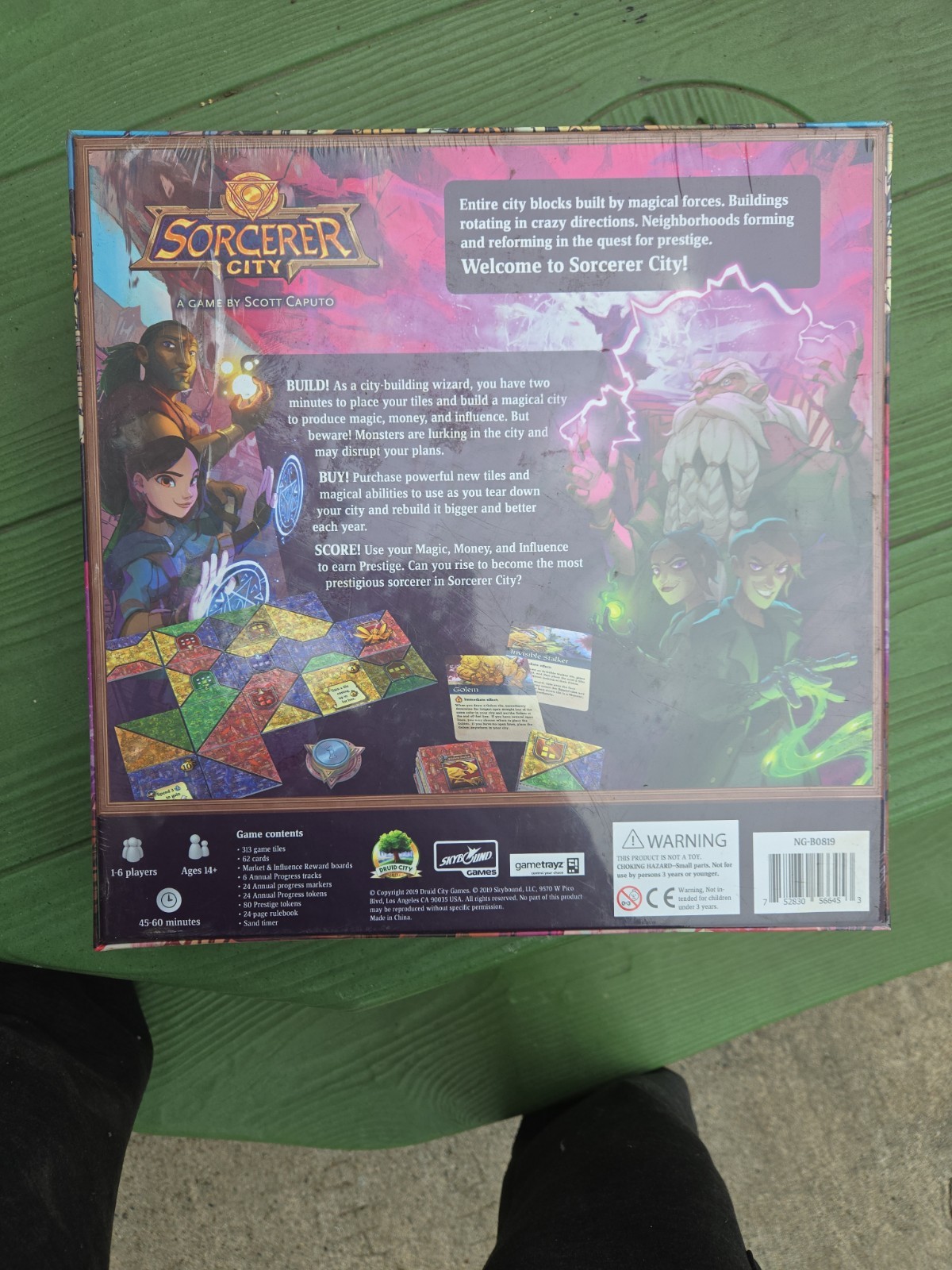 Sorcerer City Board Game Tile Laying Game Scott Caputo Druid City Games Sealed