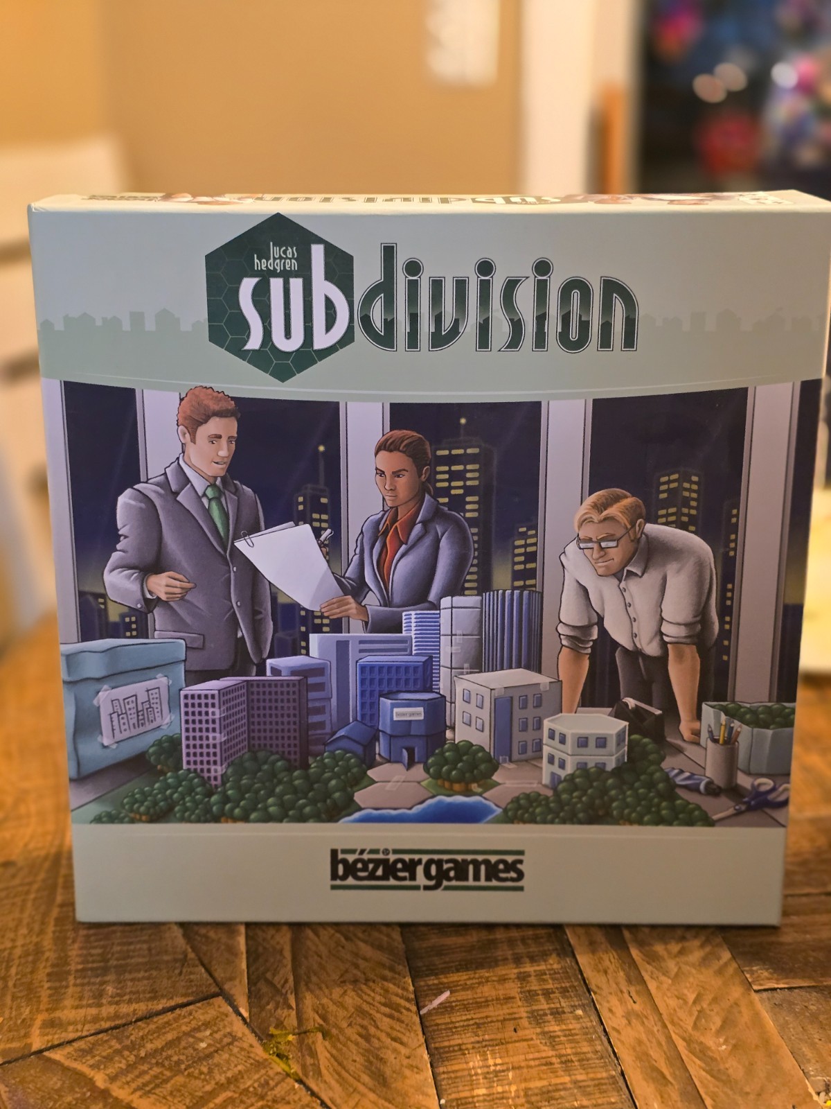 Subdivision Board Game by Bezier Games Inc with 3D Printed Insert